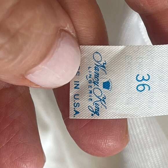 Vintage Nancy King Full Slip In White Size 36 - Picture 9 of 9